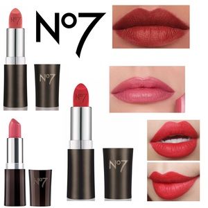 3pcs No 7 Boots Moisture Drenched Creamy Lipstick